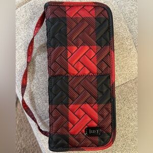 Lug Sleeper Buffalo Check Red makeup, pencil case